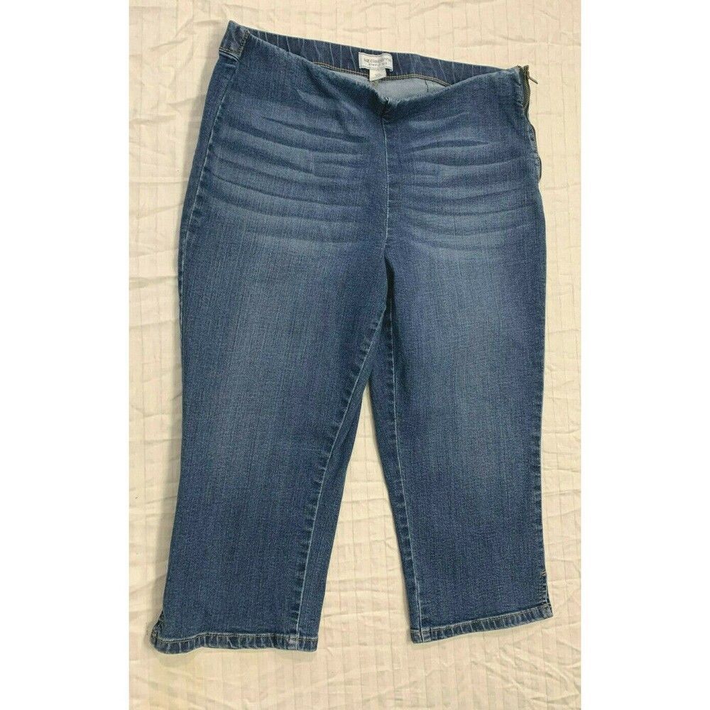 LIZ CLAIBORNE SIMPLY LIZ WOMENS JEANS CAPRIS PANTS SIZE 10